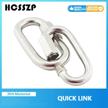 

Quick link lock Carabiner Hook Stainless Steel 304 Oval Screwlock Lock Ring Hook Rock climbing Rope Connector Buckle M3.5-M12