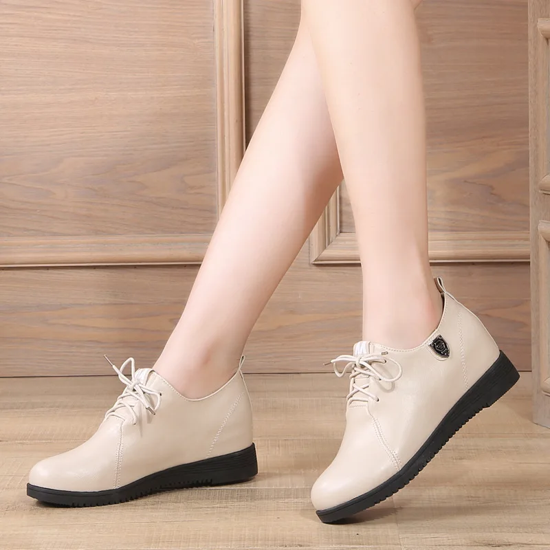 

CX-16 Elevator Shoes Women's Korean-style Fashion round Lace-up Versatile Thick Bottomed Casual Sports Shoes Fashion Platform Sh