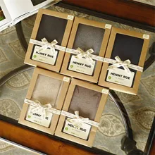 10 шт DIY винтажная цветная крафт-бумага, Подарочная коробка, посылка, конфетные сувениры, искусство и крафты, Подарочная коробка для свадьбы с окном