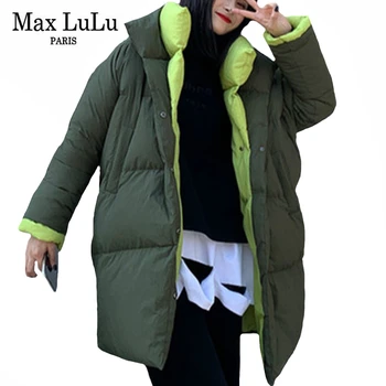 

Max LuLu 2020 New Korean Fashion Designer Winter Ladies Vintage Coats Womens Long Warm Duck Down Jackets Casual Parkas Plus Size