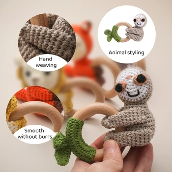 Animal Rattle Toy - Wooden Toys 4