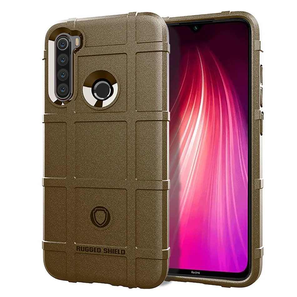 Thouport силиконовый чехол для Xiaomi Redmi Note 8T военный сверхмощный защитный чехол для Xiaomi Redmi Note 8T чехол - Цвет: Коричневый