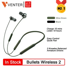 Оригинальные пули OnePlus беспроводной 2 Наушники AptX Гибридный Магнитный контроль Google Assistant Быстрая зарядка для Oneplus 7 Pro