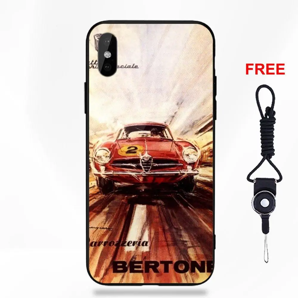 Потрясающий супер автомобиль Alfa Romeo Логотип Supercar для Apple iPhone 5 5C 5S SE 6 6S 7 8 Plus X XS Max XR