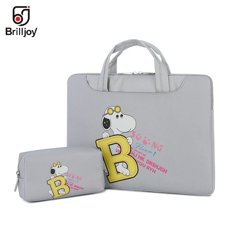 15inch Gray Brilljoy устойчивый к царапинам водонепроницаемый портфель для ноутбука сумка для 13 14 15 дюймов мультфильм окрашенный дорожная сумка для мужчин и женщин Новинка - Цвет: 15inch Gray