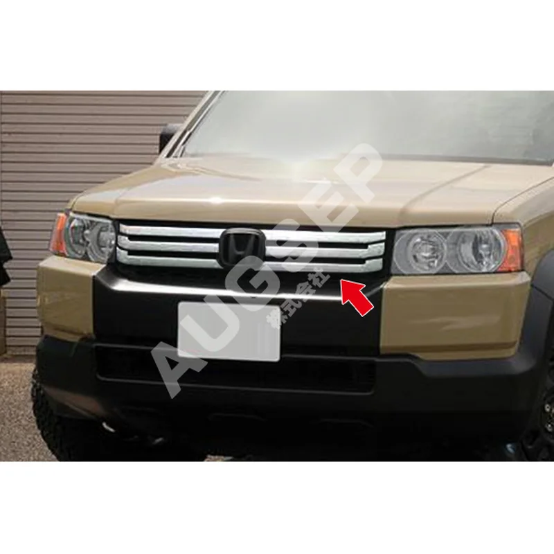 車のフロントグリルトリムカバー 2007-2010 ホンダクロスロード Rt1-4