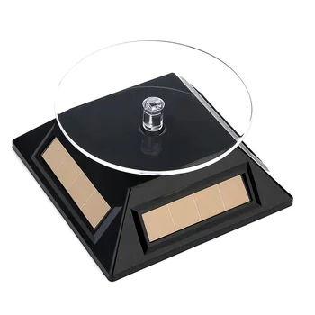 

Solar Power 360 Rotating Display Stand Turn Table Plate Phone Watch Jewelry Exhibition Holder Base