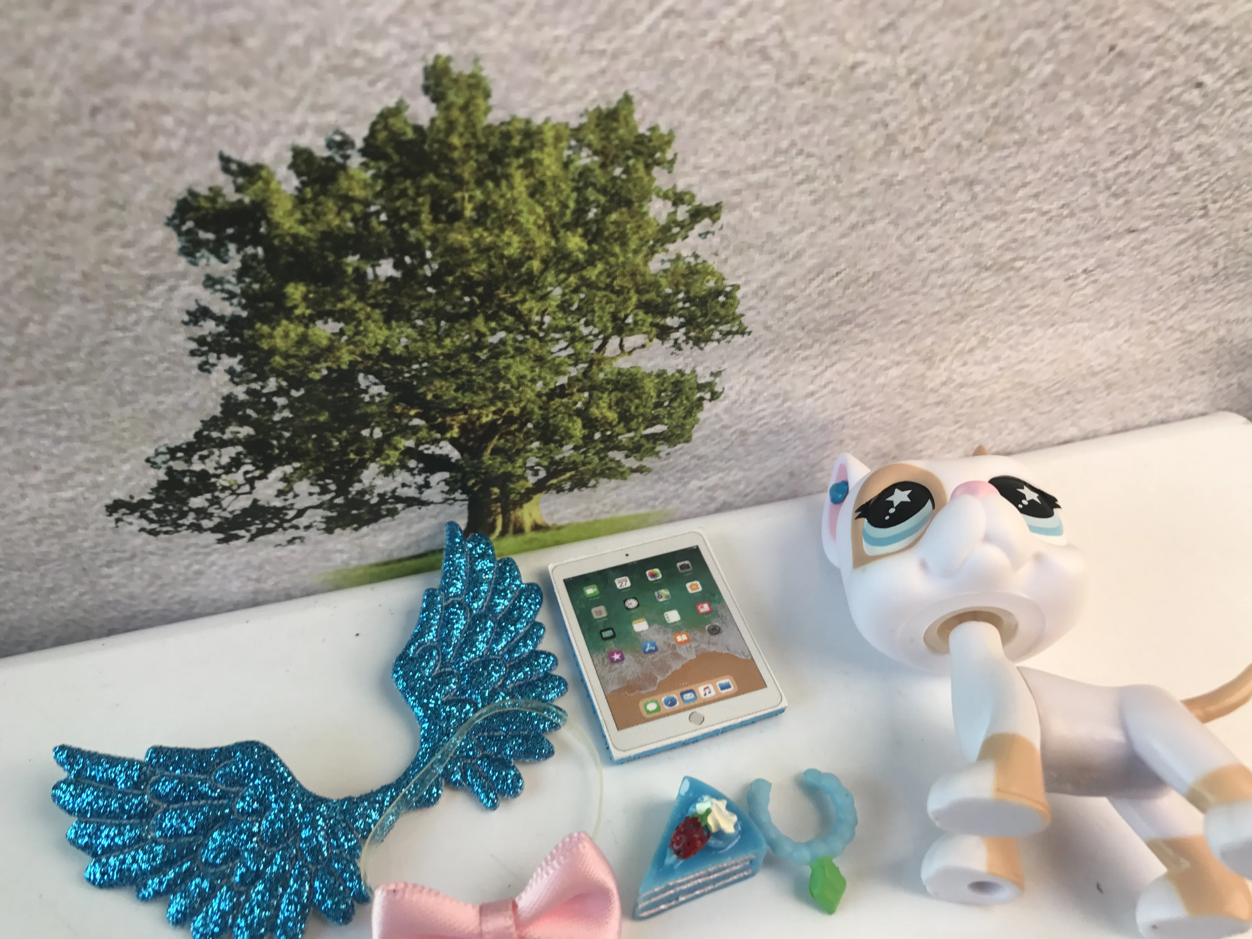 С новым Littlest 5 шт. аксессуары крыло торт компьютерный воротник(игрушки в комплекте