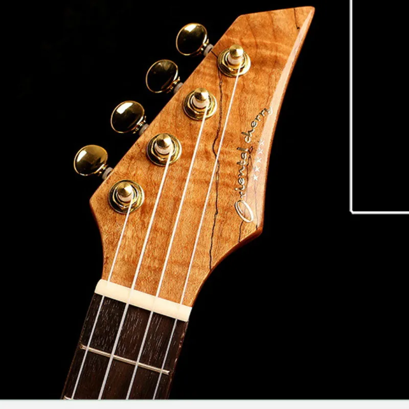Укулеле 24 дюйма однотонная концертная акустическая электрическая тонкая мини