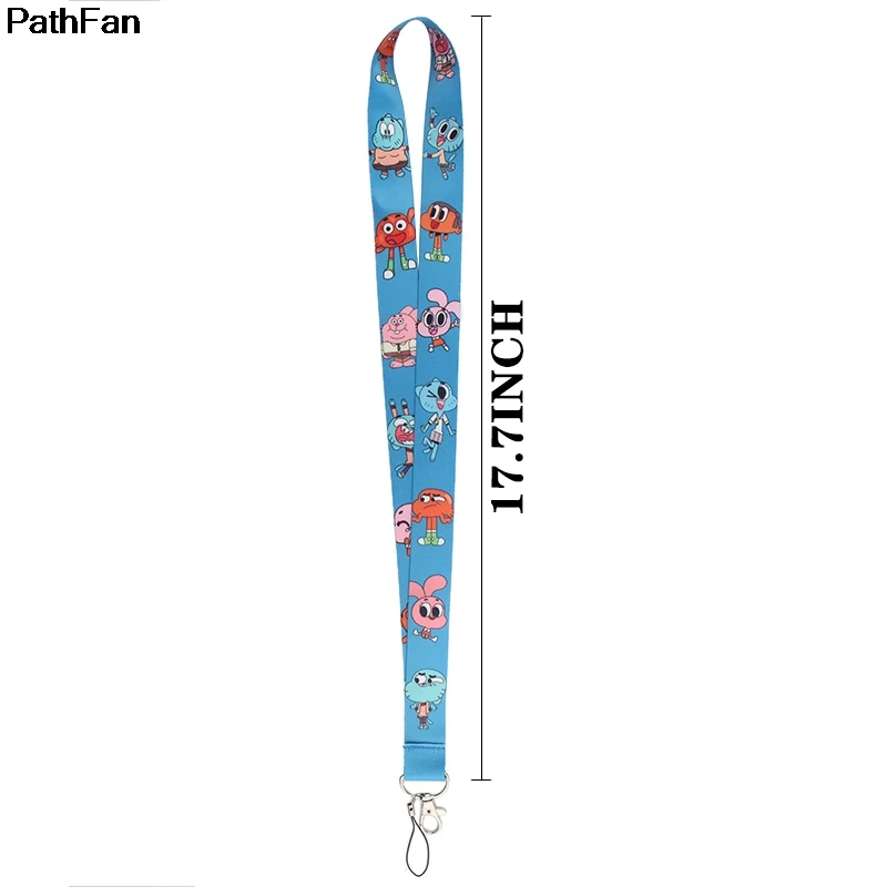 Patchfan удивительный мир Gumball мультфильм шеи шнурок для ключей очки держатель карты брелок для ключей телефон камера лямки A2370