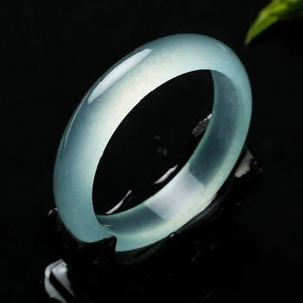 

Genuine Natural Ice Color Jade Bangle Bracelet Charm Jewellery Fashion Accessories Hand-Carved Amulet Gifts for Women Her Men