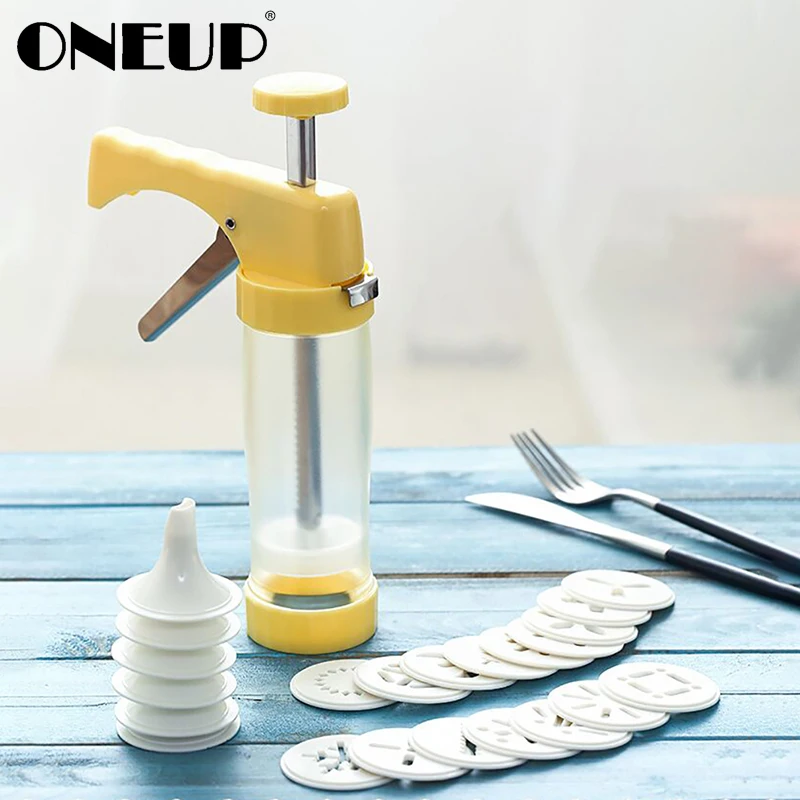 ONEUP Cookie Tool Press Machine Biscuit Maker Decoration Icing Set Kitchen Cream Kit Cake Mold Dessert | Дом и сад