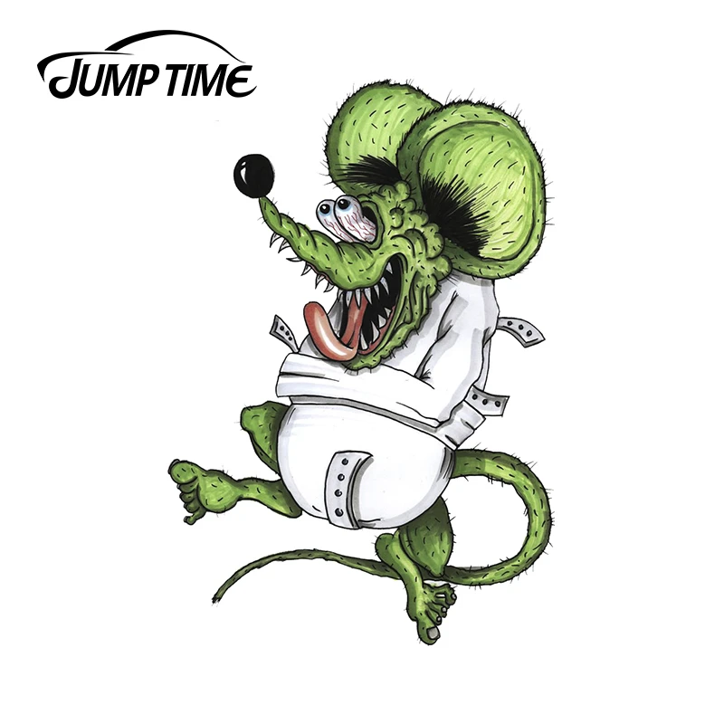 Jumptime 13 X 8 9cm Rat Fink Vinyl Car Stickers Scratch Proof Sunscreen Decal Trunk Motorcycle Laptop Graffiti Printing Car Stickers Aliexpress
