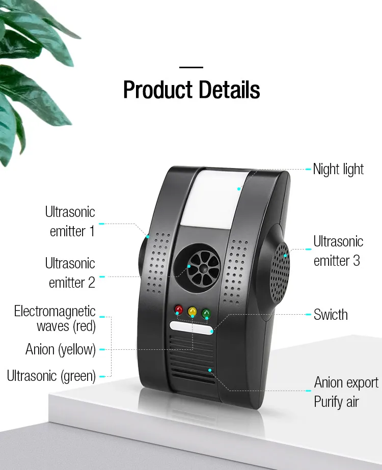 Ultrasonic pest repeller AN-B019 (12)