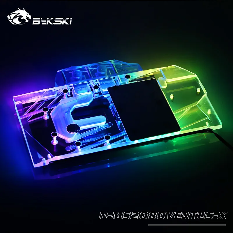 Bykski полный охват RGB/A RGB GPU водяной блок для VGA MSI RTX2080 VENTUS 8G RTX2070 Супер графическая