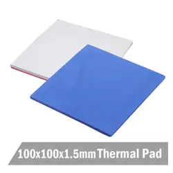 20 шт./компл. 100x100x1.0 мм синий и белый Силиконовый Проводящие радиатора Термальность Pad колодки