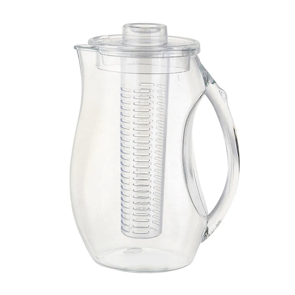Белый ice kettle Fruit Infusion Flavor Juice Pitcher Drinking Container Jar jug 2.9 qt Clear NEW 18x15x26.5cm Drop shipping#1982 - Цвет: Белый