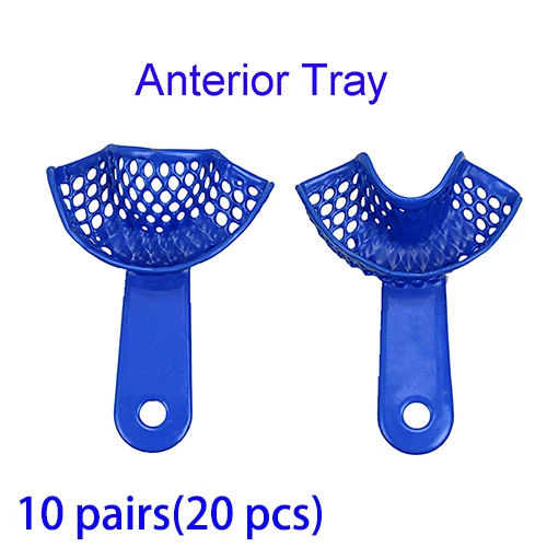 Anterior (10 pairs) 10 шт. зубные оттиски лоток пластиковые-стальные зубные держатели стоматологический инструмент гигиена полости рта стоматологические материалы стоматологические лотки инструменты - Цвет: Anterior (10 pairs)