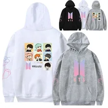 Ouma BTS пуленепробиваемые Мальчики повседневные должны помочь пары с капюшоном плюс бархат толстовка