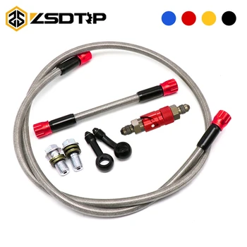 

ZSDTRP Motorcycle AN3 Front Brake Caliper Quick Remove Cover Brake Line Connector Set Replace Guard For Kawasaki Honda KTM