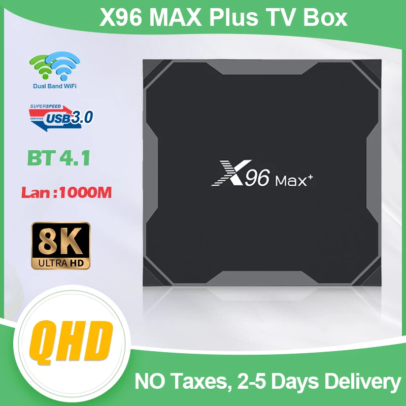 X96 MAX Plus ТВ коробка Android 9 0 4G 64 Гб оперативной памяти 32 встроенной S905X3 4 ядра 2 4/5G Wi-Fi BT