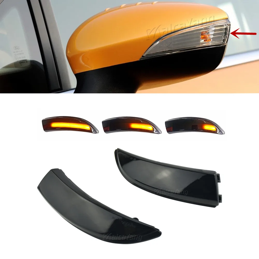 

For Ford Fiesta MK6 Focus B-Max 2008 -2017 Flowing Mirror LED Dynamic Blinker Sequential Indicator Turn Signal light