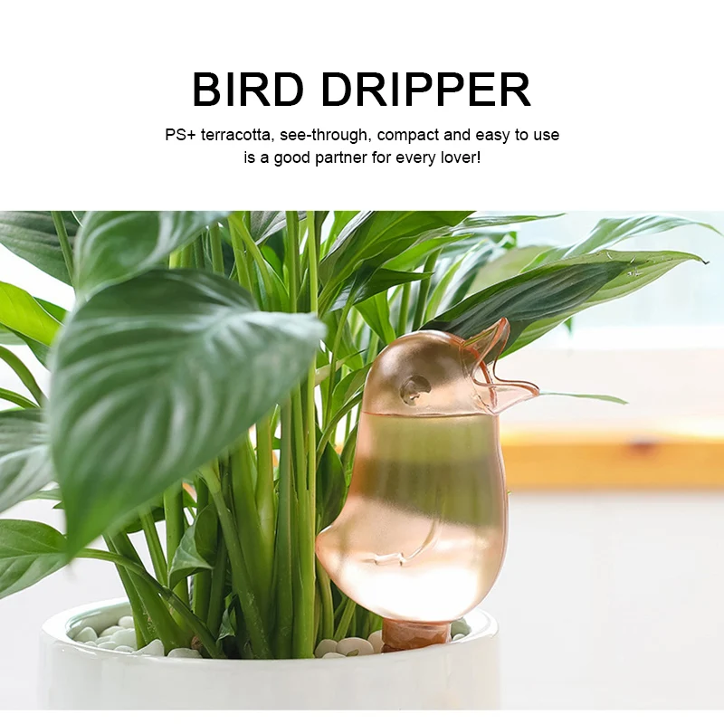 Garden Automatic Watering Tool Cute Birds Indoor Drip Irrigation Watering System Kit Potted Plant Waterers Spike For Houseplant