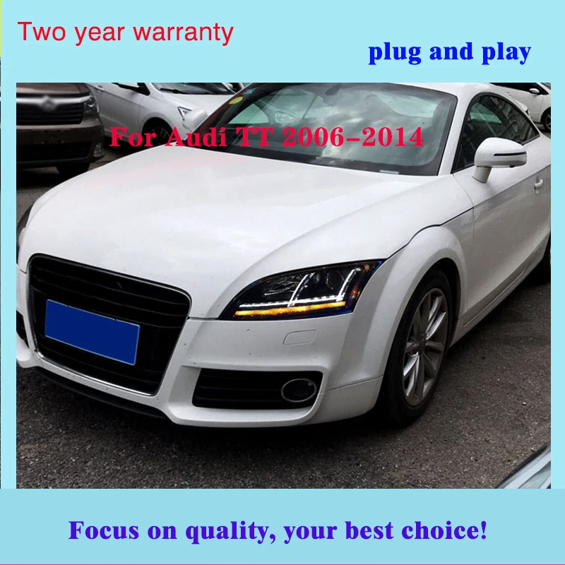 Автомобильный Стайлинг для Audi TT фары 2006- светодиодные фары для TT головная лампа с динамическим поворотом