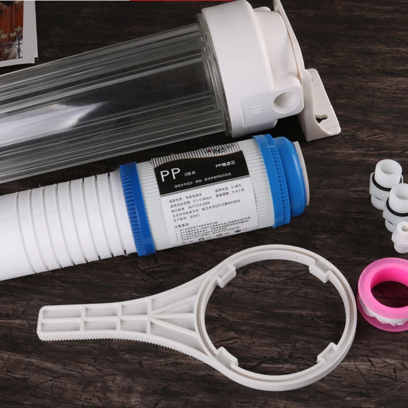 Description Picture 3 of item10 Universal inch Water Filter Front household filter With PP Cotton PET Filter Bottle Filter Barrel