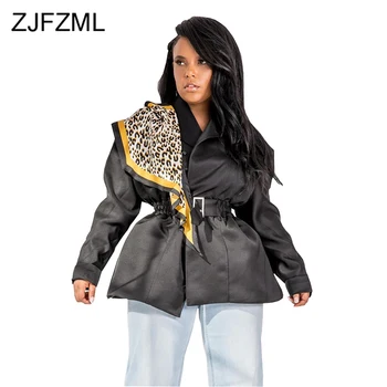 

Leopard Pacthwork Tweed Jacket Women Turn Down Collar Long Sleeve Slim Bomber Jacket Plus Size Elegant Causal Black Crop Coat