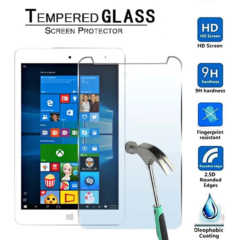 

For CHUWI Hi8 Pro 8.0"-9H Premium Tablet Tempered Glass Screen Protector Film Protector Guard Cover