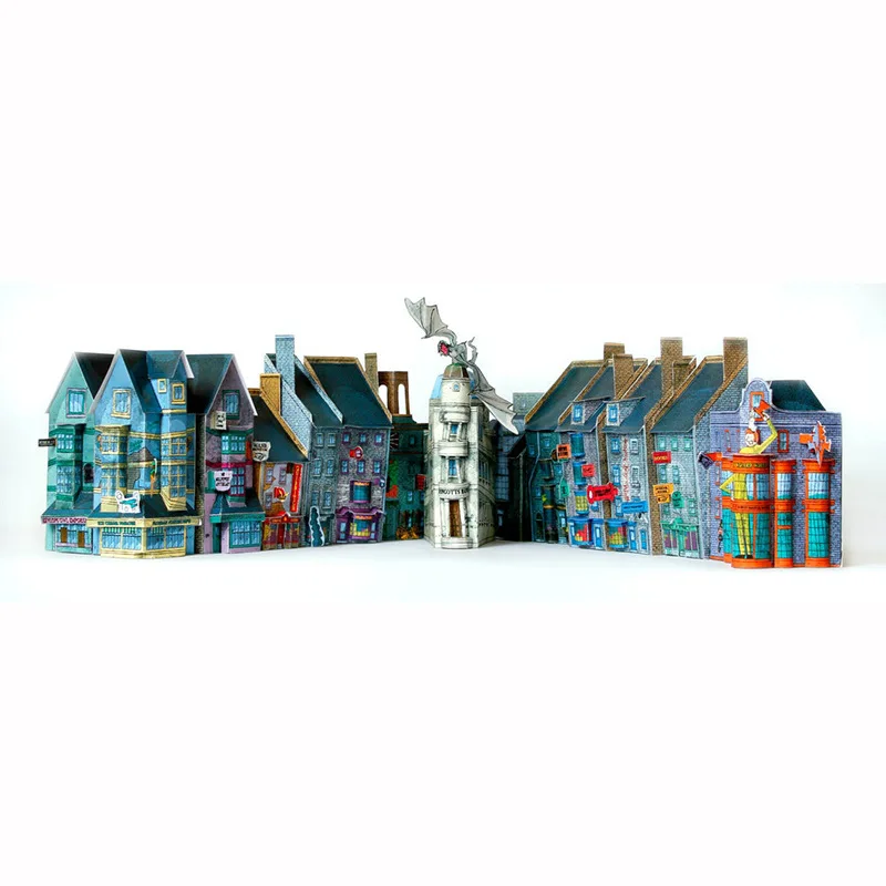3D бумажная модель пазл Гарри Diagon Alley Magic Street DIY украшение ручной работы сборные
