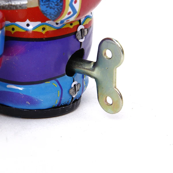 Vintage Wind Up Panda Bear Drummer Clockwork Toy W/ Key Great Collectible Gift