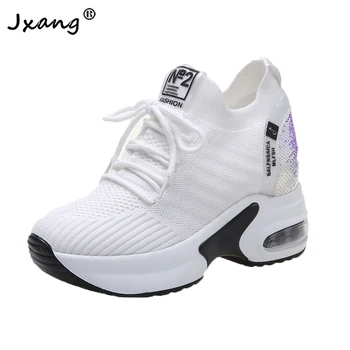 

JXANG 2020 new women's thick-soled sneakers fashion outdoor casual ladies vulcanized shoes ladies increase Zapatos de mujer