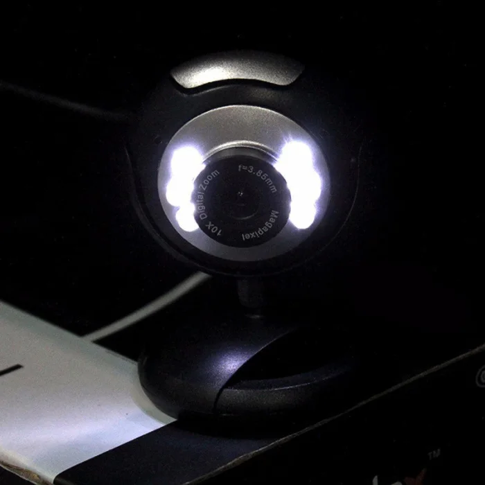 USB веб-камера высокой четкости 12,0 МП 6 светодиодный ночной Светильник веб-камера Buit-in Mic Clip Cam для ПК настольный ноутбук OC