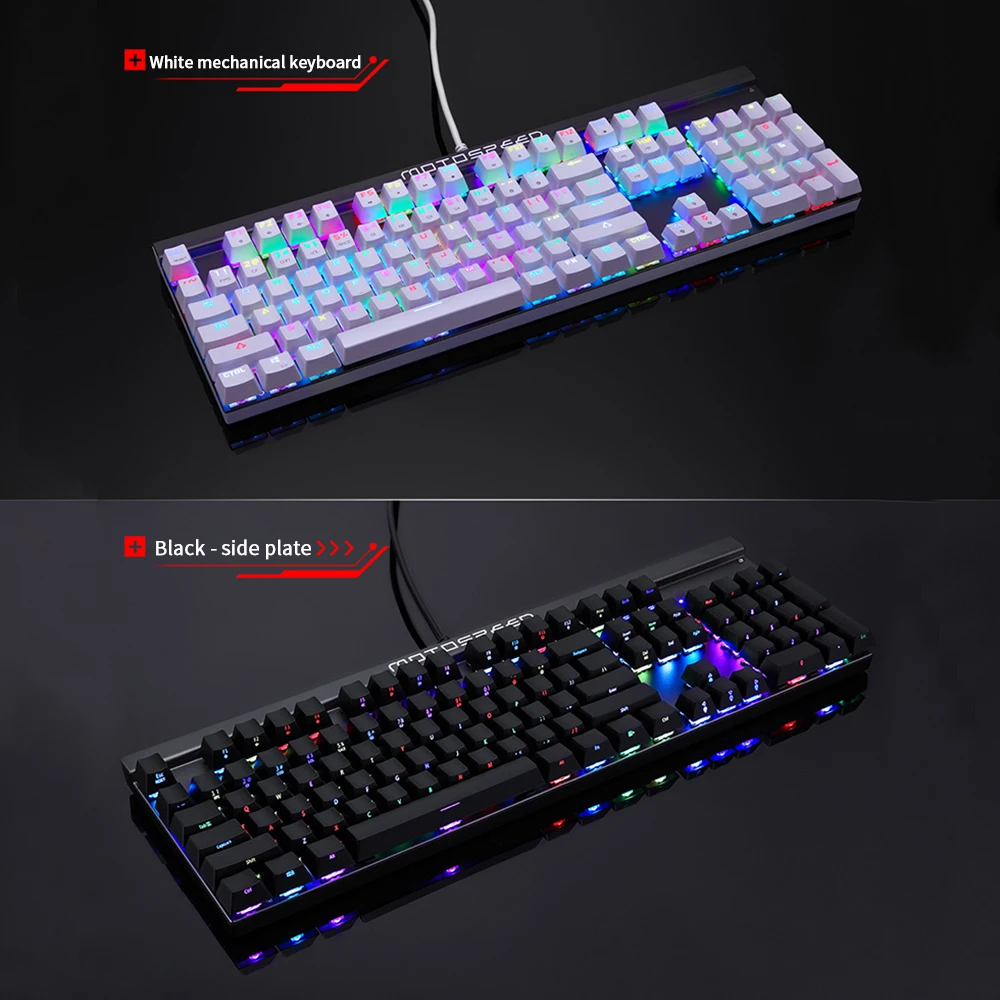 MOTOSPEED/Leopard CK103 механическая клавиатура полный цвет RGB лошадь Лампа вспышка поток cf Электрический конкурс фестиваль подсветка