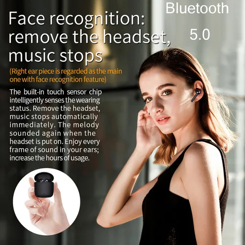 Мини беспроводные Bluetooth наушники-вкладыши Близнецы спортивные стереогарнитура водонепроницаемый костной проводимости Универсальный