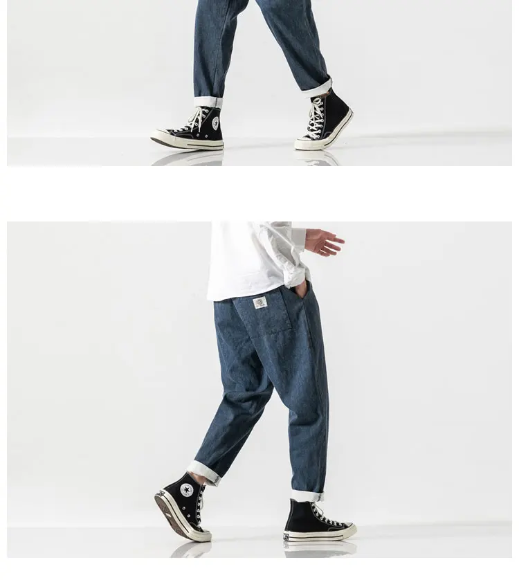 Sinicism магазин мужские Новые повседневные в китайском стиле осенние уличные джинсы мужские s винтажные синие брюки мужские большие размеры модные брюки