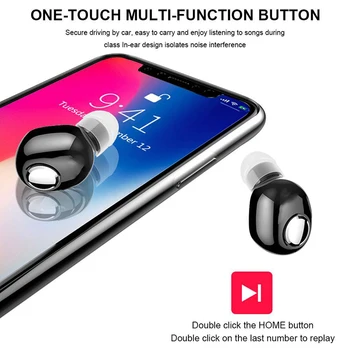 

HiFi Wireless Headset Mini In-Ear 5.0 Bluetooth Earphone With Mic Sports Earbuds Handsfree Stereo Sound Earphones For All Phones