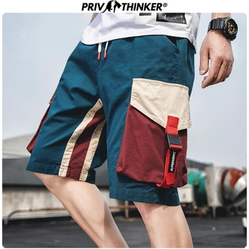 

Privathinker 2020 Men Pockets Summer Cargo Shorts Men's Oversize Cotton Casual Shorts Male Hip Hop Korean Knee Length Sweatpants