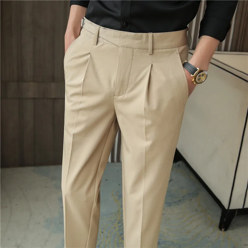 Comfortable Mens Dress Pants Mens Adjustable Waist Dress Pants