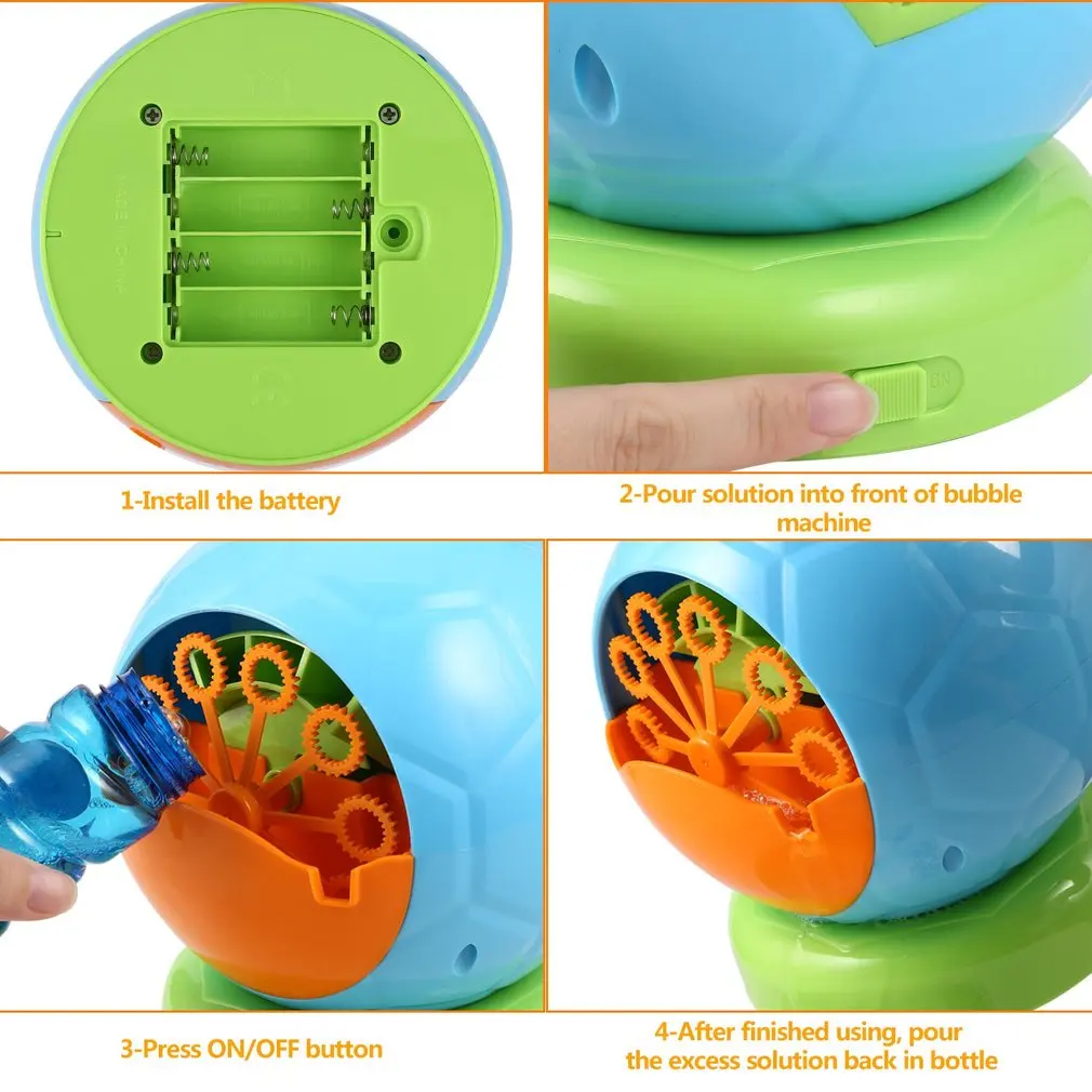 Portable Automatic Bubble Machine Bubble Blowing Soap Bubbles for Outdoor or Indoor Party Bubbles Maker Toy Gift Kids Fun