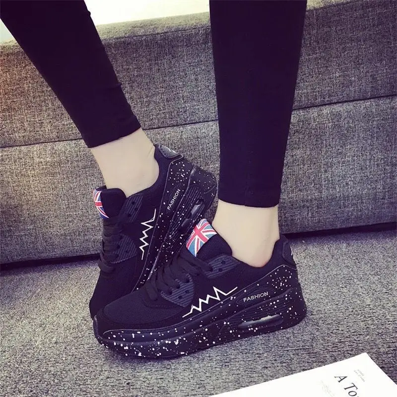 Кроссовки для студентов; женская кружевная Обувь На Шнуровке Air Sole, сеткой и круглыми с ремешками крест-накрест обувь для отдыха повседневная спортивная обувь для тренировок на улице, обувь для фитнеса