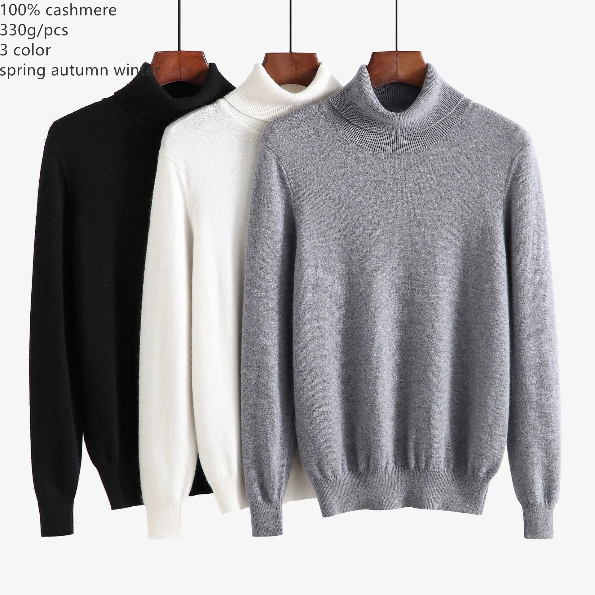naizaiga 100% cashmere turn-down collar grey black white solid beautiful winter warm women sweater QRYR7 | Женская одежда