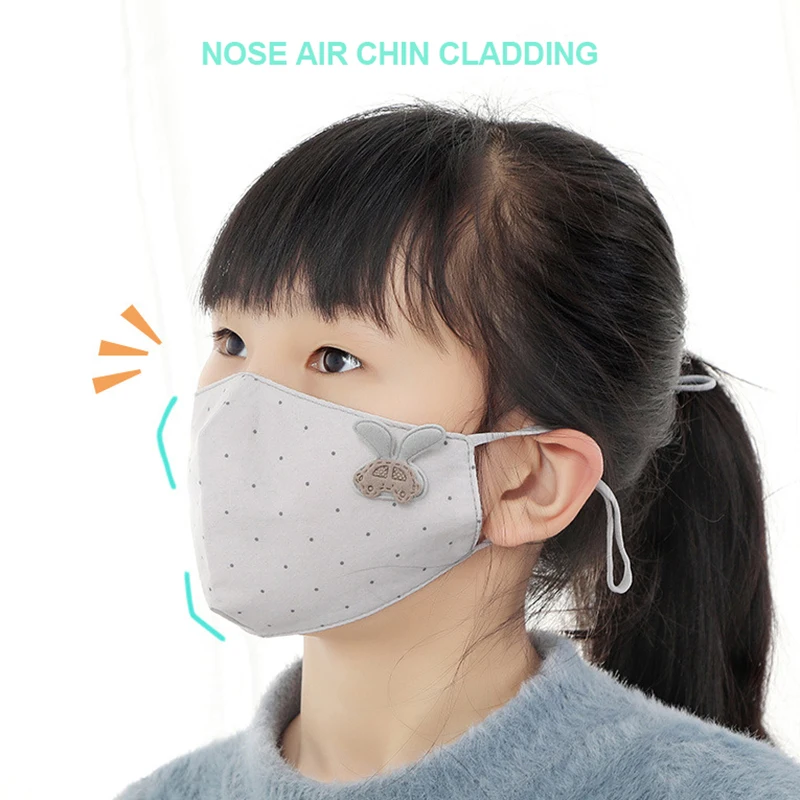 

1pc Cute Mouth Mask PM2.5 Anti Haze Replaceable Filter-slice 5 Layers Non-woven Child Kids Activated Carbon Filte Mouth Mask