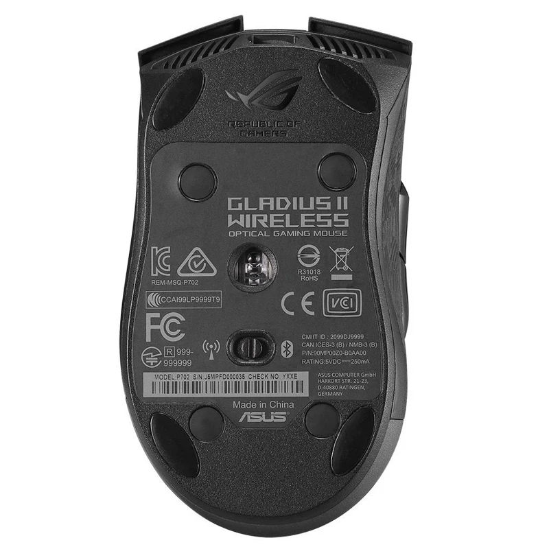 Мышь ASUS ROG Gladius II Wireless беспроводная 16000 dpi USB/Bluetooth RGB подсветка цвет: черный|Мыши| |