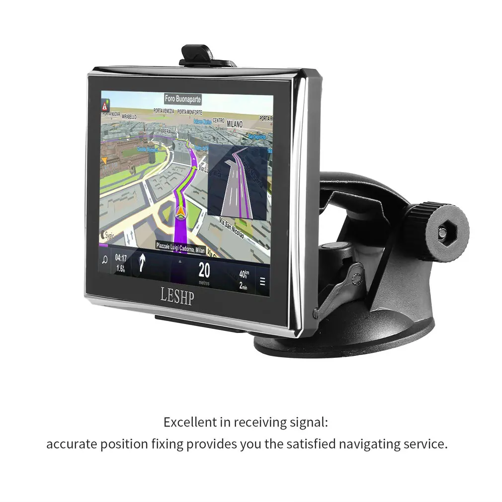 LESHP Черный Прочный HD Автомобильный gps Глобальная система позиционирования сенсорный экран навигационная карта бесплатное обновление грузовых навигаторов автомобильные
