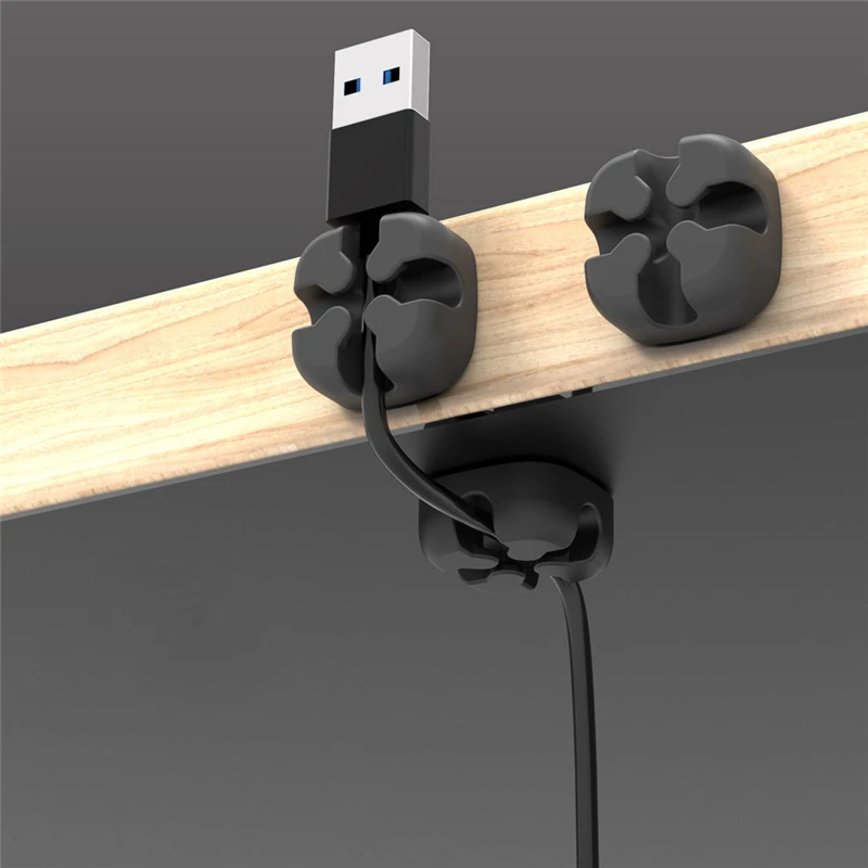 Wire Desktop Organizer Winder Management Headphone Cord Holder for iPhone 5Pcs  Dressing table essentials Kitchen essentials