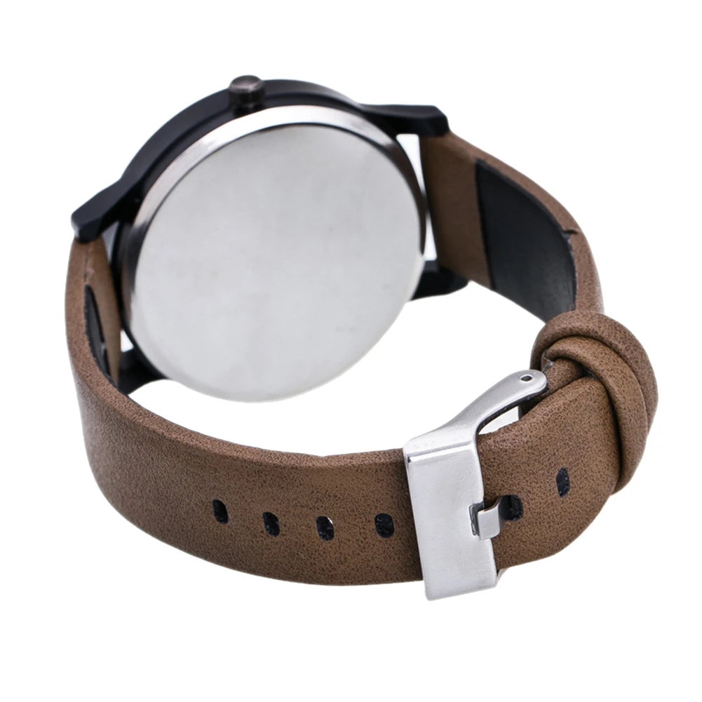 Модные наручные часы с искусственным кожаным ремешком, аналоговые кварцевые мужские и женские модные кварцевые часы