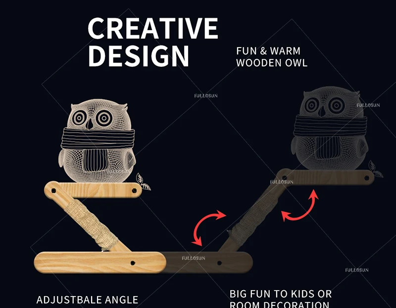 3D Складная Лампа в форме Совы теплый белый цвет креативный подарок mordern стиль 2019 Новый Идеальный Настольный Декор